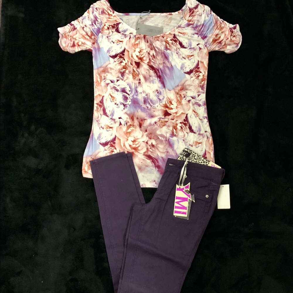 Jennifer Lopez Floral Print Top